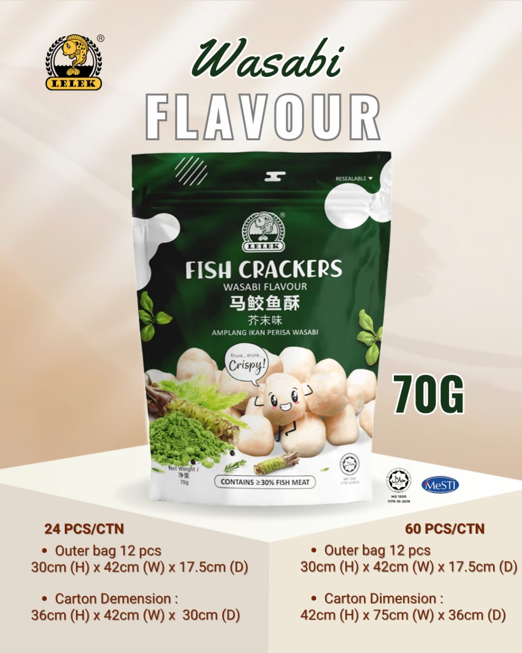 Wasabi Flavored Fish Crackers